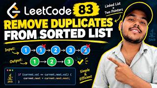 🚀 LeetCode 83 – Remove Duplicates from Sorted List | Java Solution
