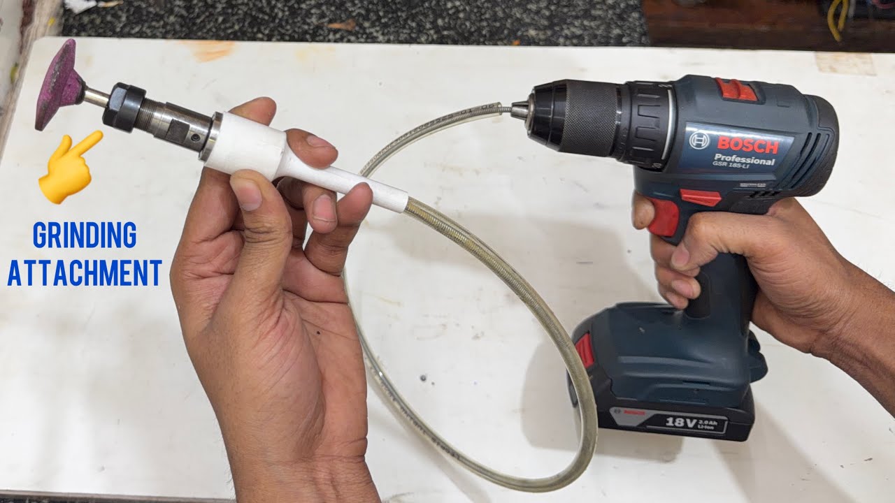DIY Flexible grinding attachment for drill machine #grindingmachines 