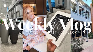 Weekly Vlog! Let&#39;s chat | egg hunt + new MacBook + grwm for church + new decor + shopping