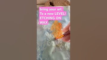 EASY Etching Technique on Wax Encaustic Painting TUTORIAL with Shellac Burn & Etching.