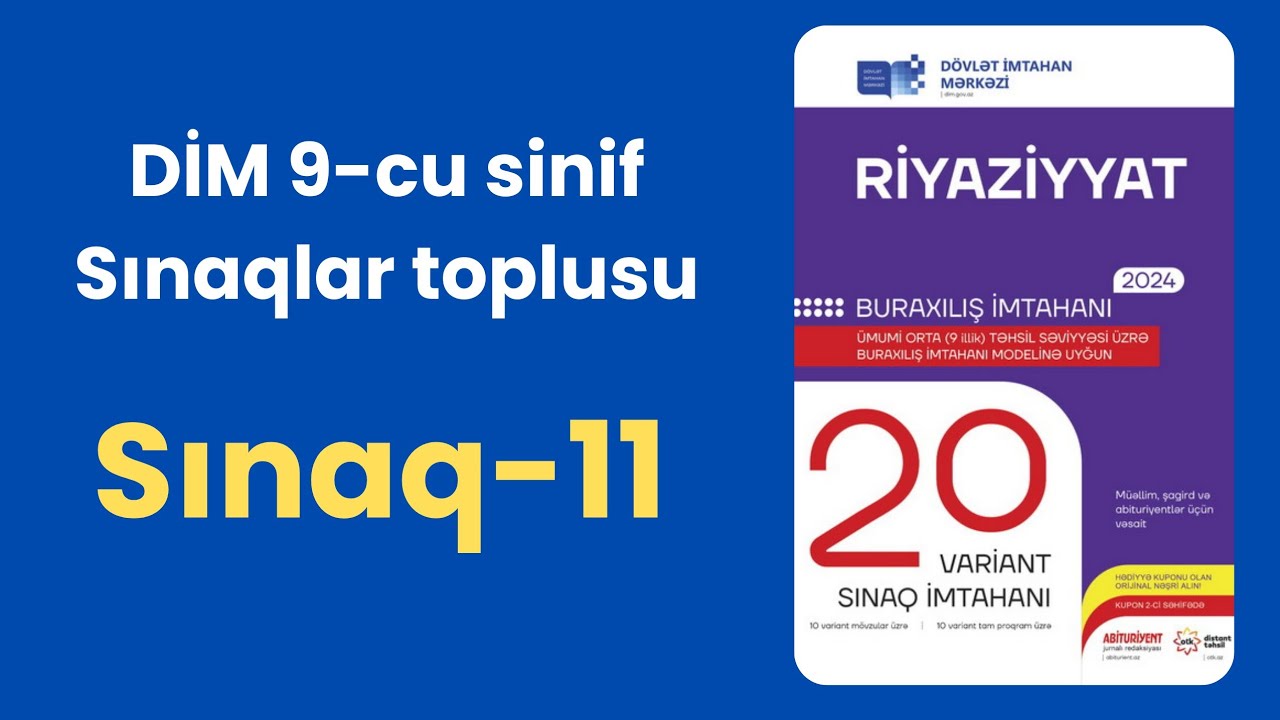 DİM 20 variant sınaq imtahanı 9-cu sinif sınaq-11
