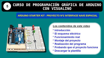 Curso Visualino 5: Arduino Starter Kit proyecto Nº2 Interface Nave Espacial