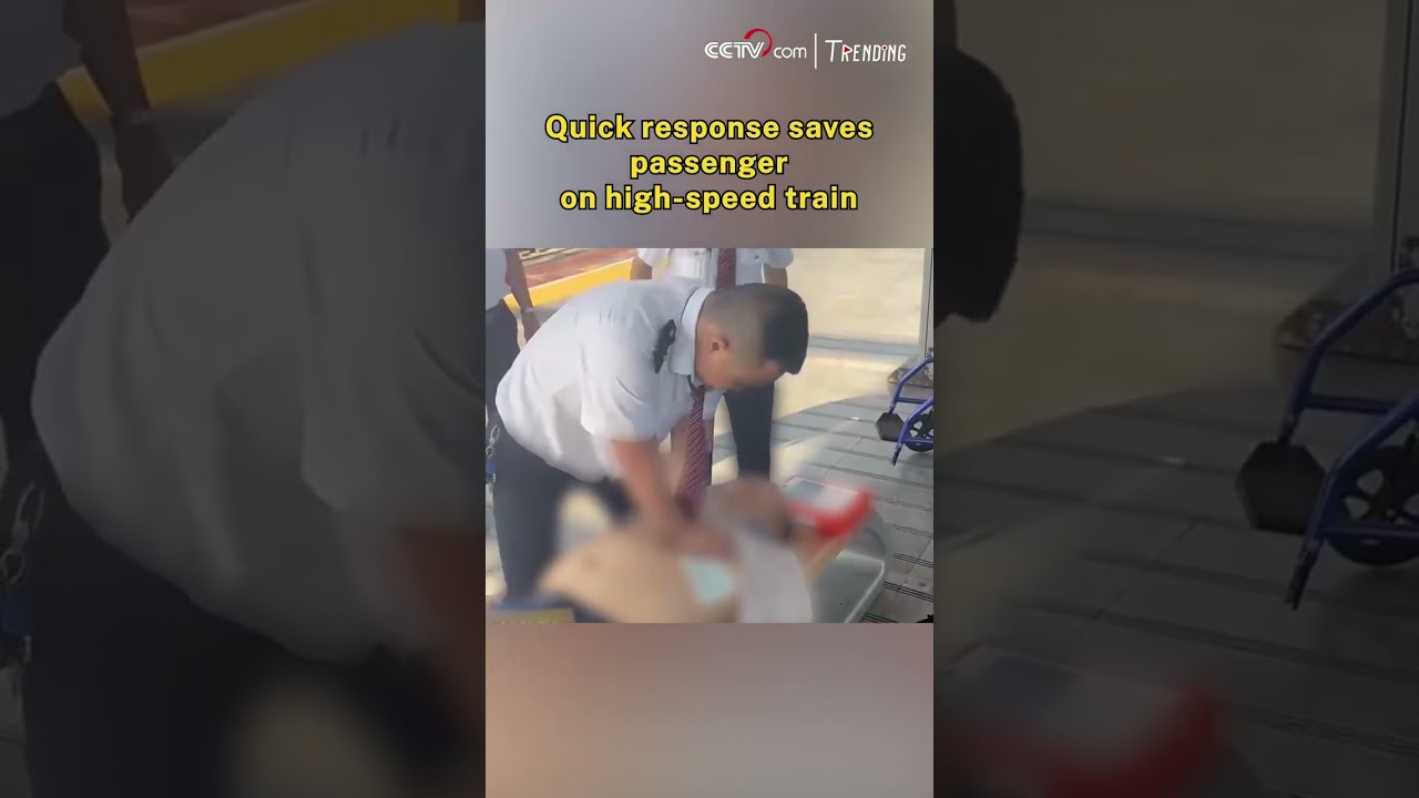 Quick response saves passenger on high-speed train