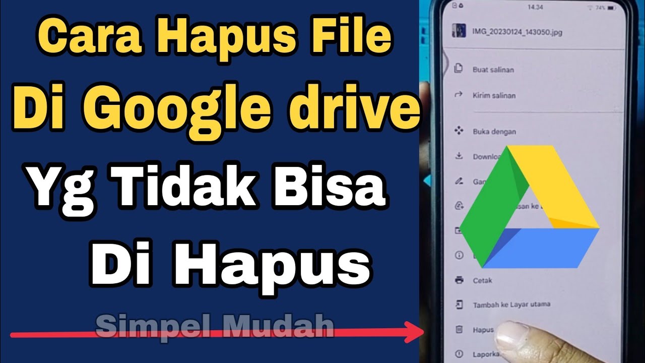 CARA MENGHAPUS FILE GOOGLE DRIVE YANG TIDAK BISA DIHAPUS DI ANDROID HP ...