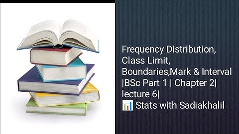 Frequency Distribution, Class Limit, Boundaries, Mark & Interval | Urdu & English explanation | 