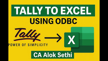 Tally to Excel using ODBC: Step-by-Step Approach || CA Alok A Sethi