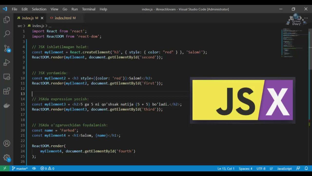 React js jsx. Jsx элемент. правильное название для jsx компонента. jsx. html asoslari.