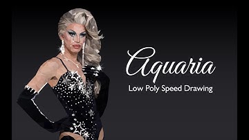 Aquaria || Low Poly Portrait Speed Drawing in COREL
