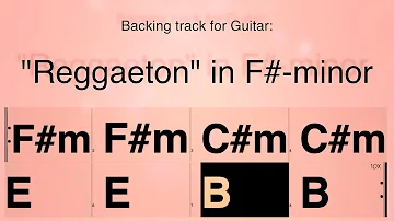 Reggaeton, backing track for guitar, F# minor, 113bpm. Play along, improvise, have fun!