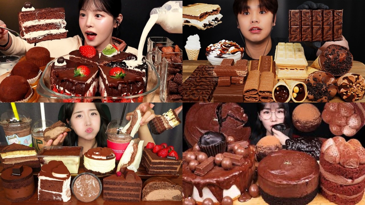 🍫 ASMR DESSERT MUKBANG 🤤 Chocolate Cake, Ice Cream, Donuts, Cookies & Sweet Treats Compilation 🍦