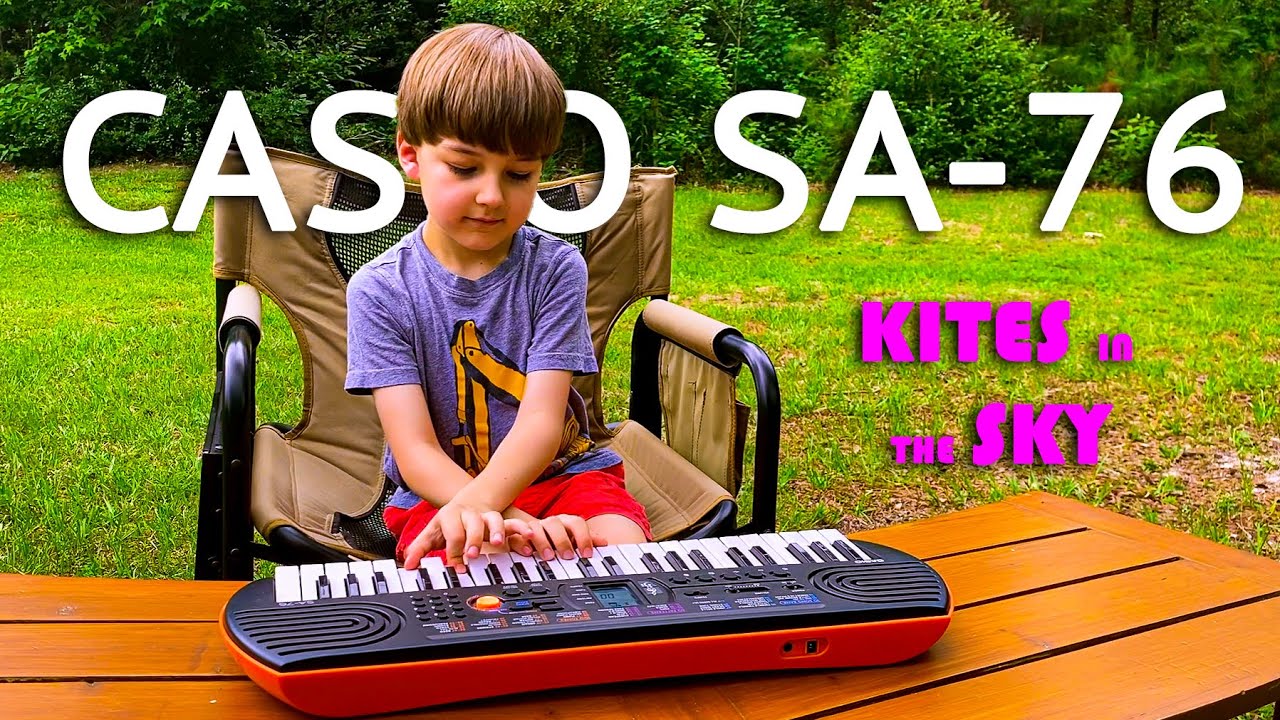 Kites in the Sky ♪ // Piano on Casio SA76 🎹 // 7YearOld Plays Piano