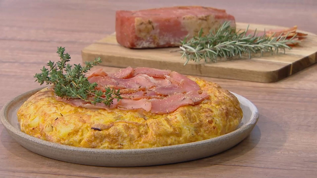 Ομελέτα με πατάτες (ισπανική τορτίγια) και νούμπουλο χοιρινό | Ανδρέας Λαγός