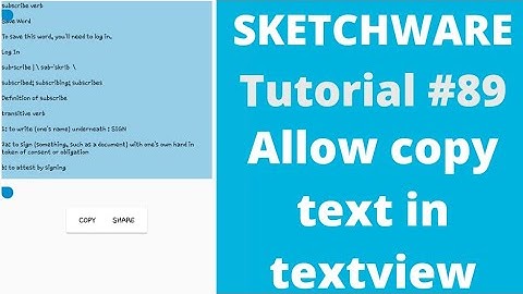 Allow copy text in text view in sketchware ||Tutorial#89