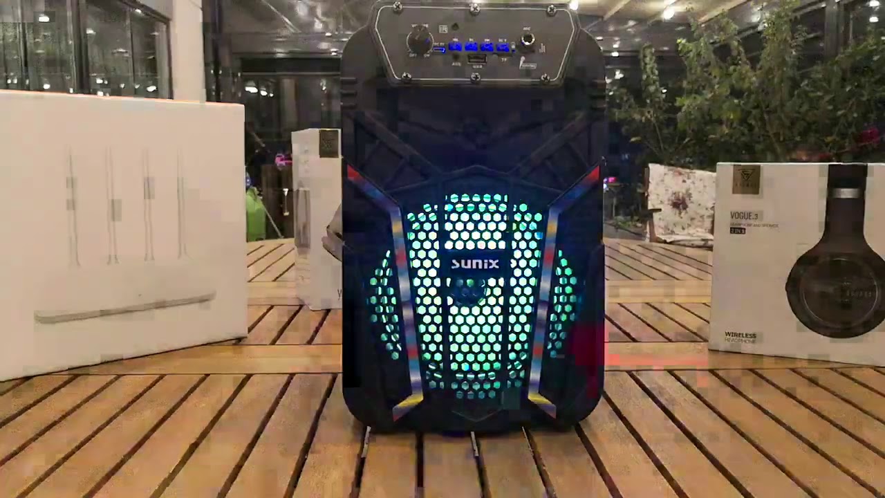 Sunix BTS38 Wireless Speaker, Uzaktan Kumandalı,Karaokeli,Stereo