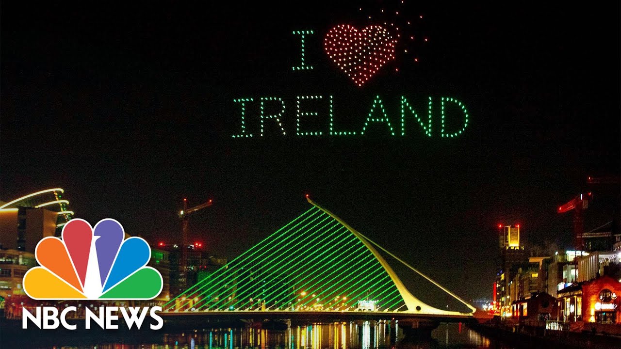 500 Drones Illuminate Dublin Night Sky For St. Patrick’s Day | NBC News