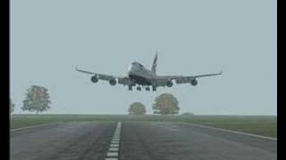 Crosswind Landing Boeing 747