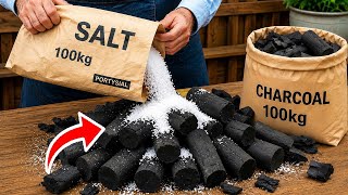 Mix charcoal with salt! Most people would never know what happened 😱