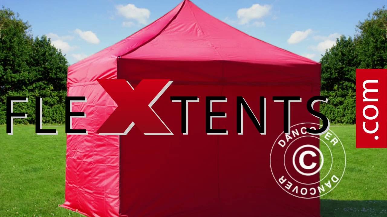marquees in html Pop up gazebo FleXtents PRO 3x3 m Red, incl. 4 sidewalls