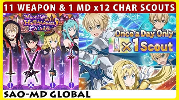 Moonlight Halloween Parade 11 Weapon Scouts & 1 Diamond Per Char Scout x12 (SAO Memory Defrag)