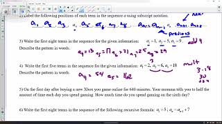 Sequnces Intro Exp and Recursive