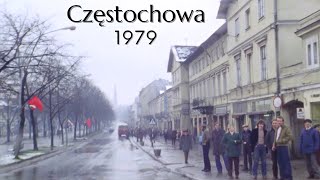 Częstochowa w 1979 roku na kolorowym filmie w jakości HD