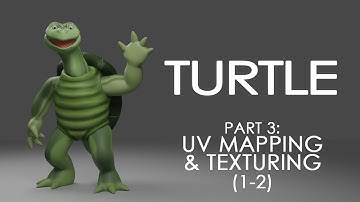 Blender 3D Tutorial Series:  Turtle Character Part 3a UV and Texturing