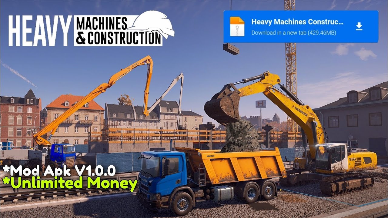 Heavy Machines & Construction v1.9.0 Apk Mod [Dinheiro Infinito