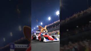 Driver, Start Your Engine! Formula 1 🏆✨🦸🐶 #corgi #corgilife #corgifunny #cartoon