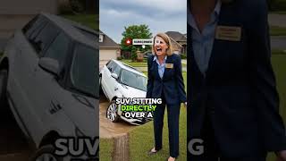 HOA President Parked on My Lawn — Seconds Later, the Ground Swallowed Her $100,000 SUV! #shorts #hoa