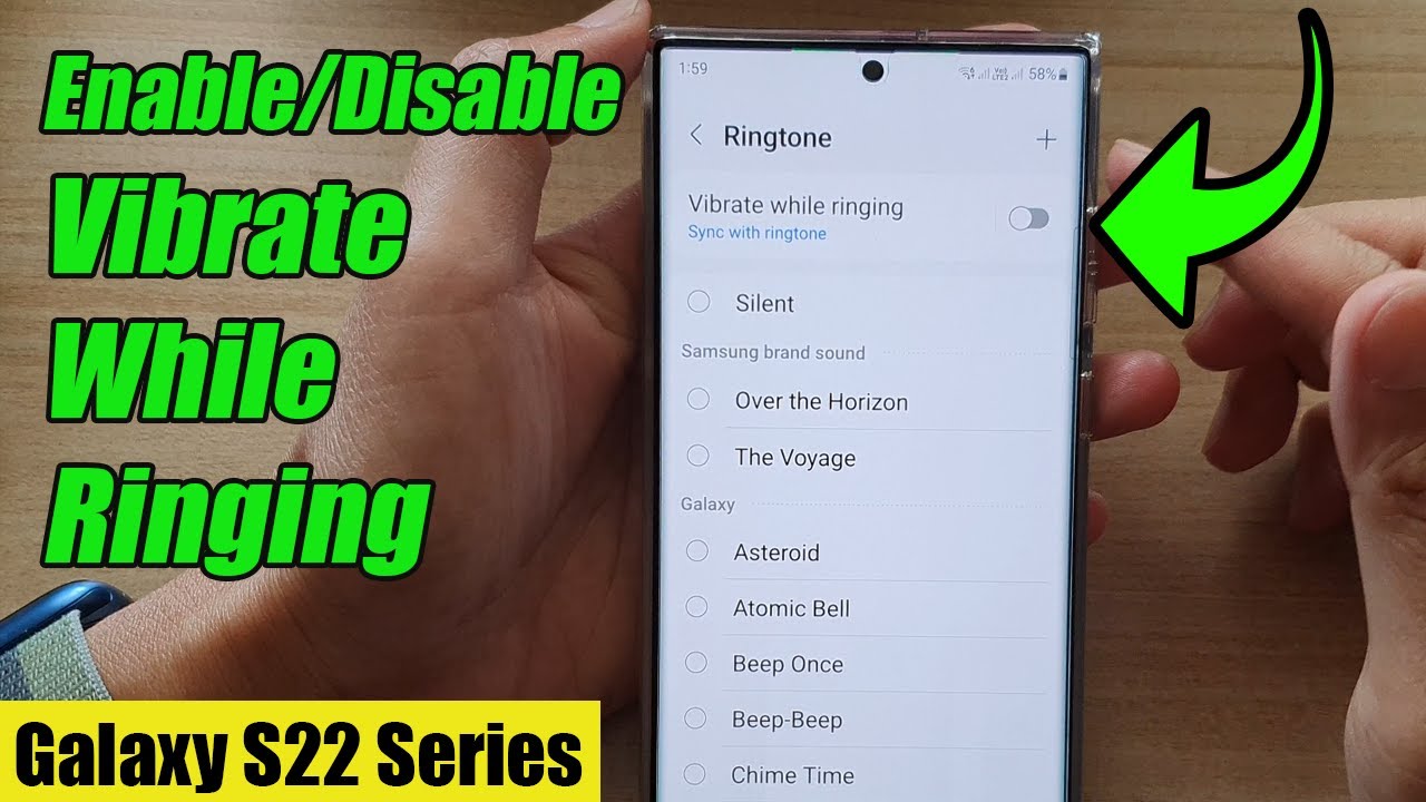 Galaxy S22/S22+/Ultra: How to Enable/Disable Vibrate While Ringing