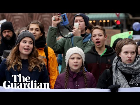 Teen climate activist Greta Thunberg speaks at four school strikes in a week