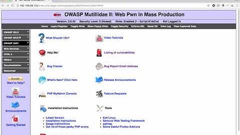 76  DEMO   OWASP Mutillidae