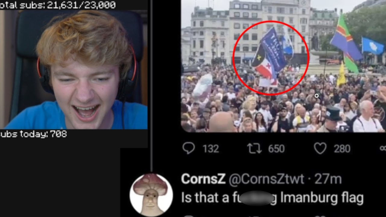 Tommy Reacts To L manburg Flag At Anti Vax Rally YouTube