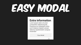 Create Modal In HTML & CSS