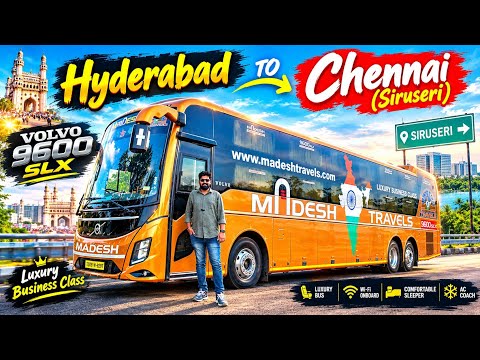 HYDERABAD TO CHENNAI VOLVO BUS JOURNEY | MADESH TRAVELS VOLVO 9600SLX | TELUGU VLOG 💖