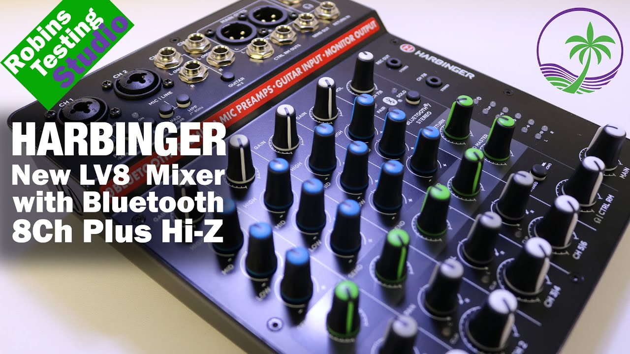 harbinger lv8 8-channel analog mixer with bluetooth