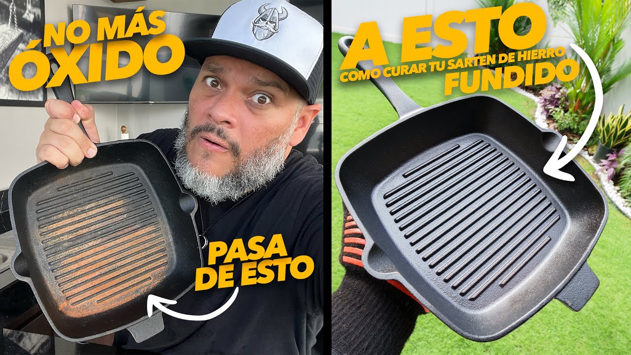 COMO CURAR TU SARTEN DE HIERRO FUNDIDO - Como Curar LIMPIAR y COCINAR en tu CASTIRON