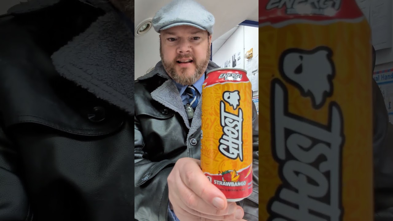GHOST STRAWBANGO ENERGY DRINK Taste Test  Strawberry & Mango flavor Soda 