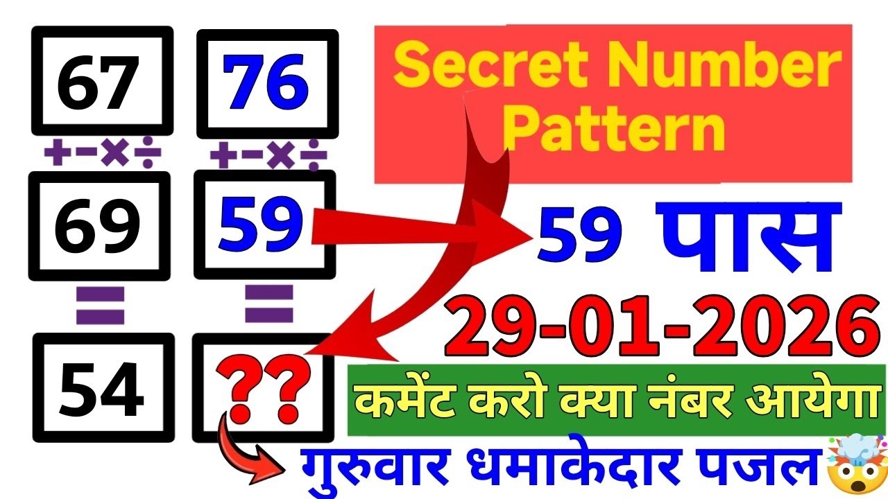 School में ये Trick नहीं मिलेगी! 🤫 Secret Number Pattern | Math Puzzle 29-01-2026