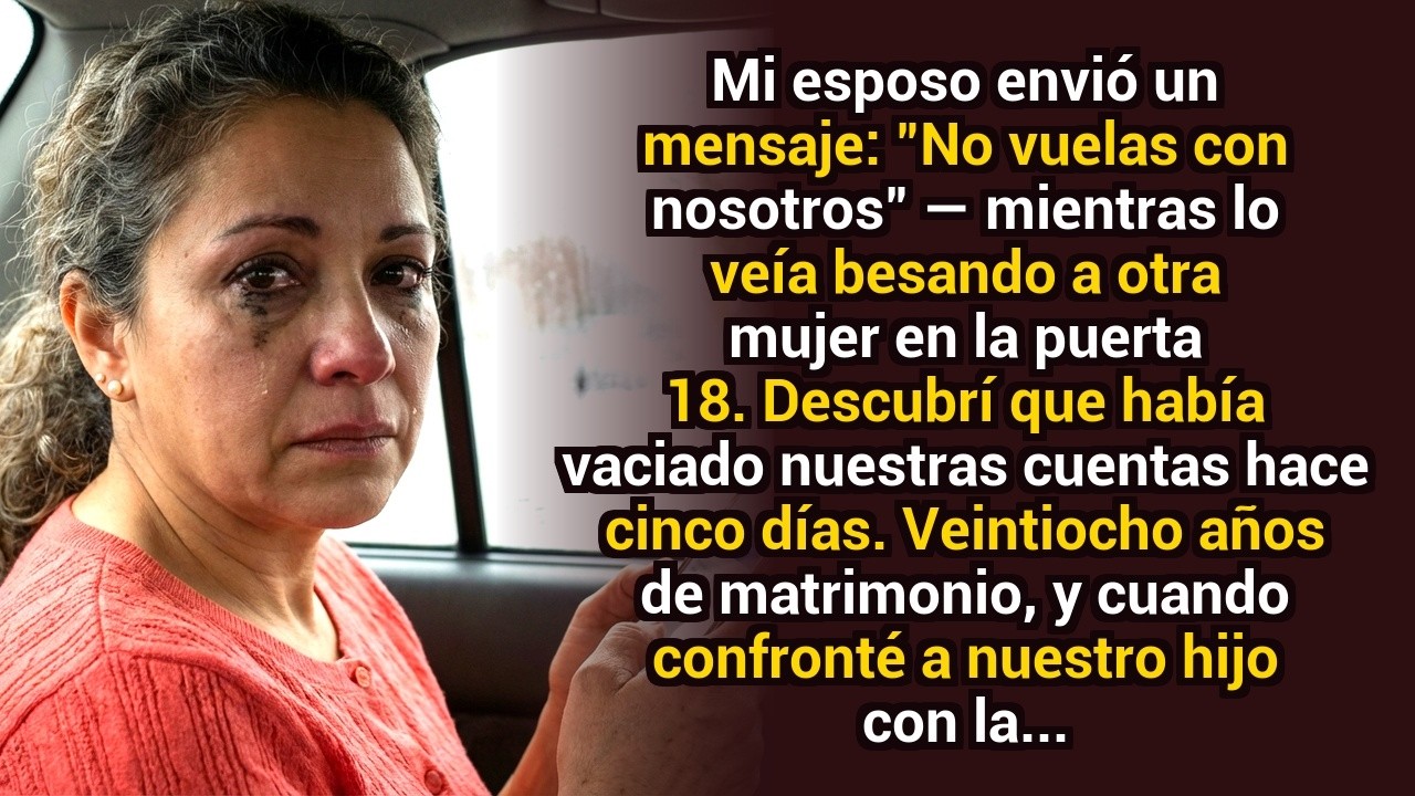 Mi esposo envió un mensaje: “No vuelas con nosotros”, mientras lo veía con su amante en la puerta 18
