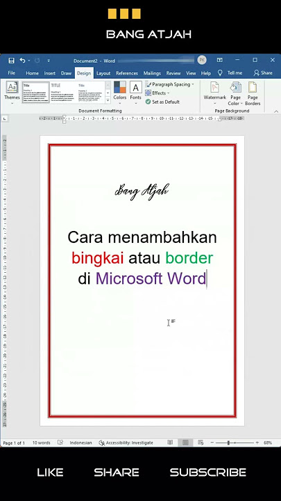Cara Mudah Menambahkan Border di Word