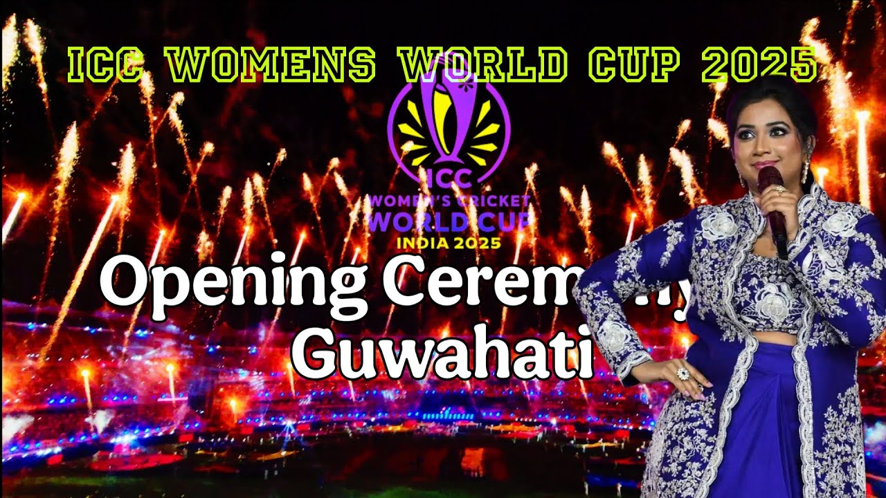Shreya Ghoshal's live performance at ICC CWC2025 Opening Ceremony at Barsapara Stadium, Guwahati.