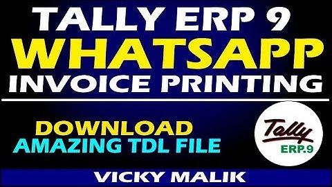 Tally ERP 9 Whatsapp Invoice TDL File || How to Send Tally Invoice Through Whatsapp || #Tally TDL