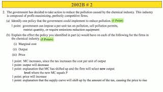 Externalities (2002B # 2)