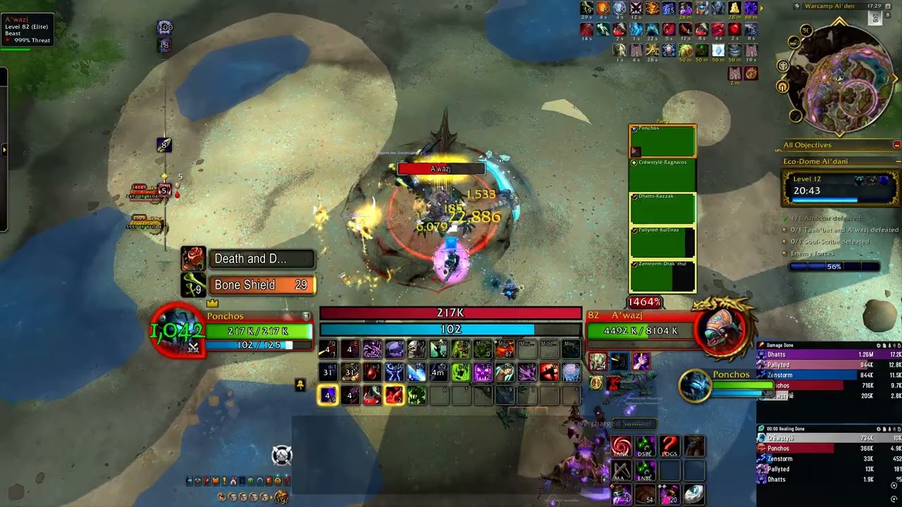 The War Within: Blood Death Knight - Eco-Dome Al'dani +12 - Missing a % is a skill check
