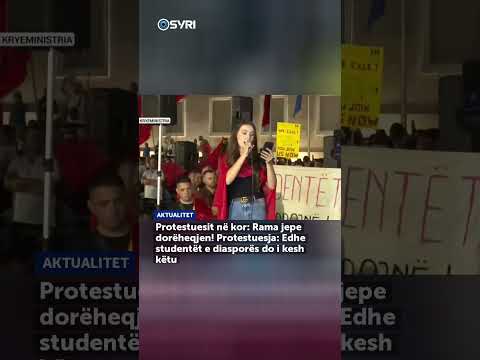 Protestuesit në kor: Rama jepe dorëheqjen! Protestuesja: Edhe studentët e diasporës do i kesh këtu - SHORTS