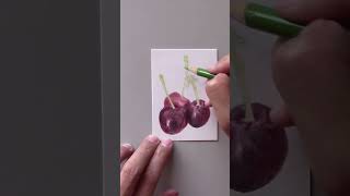 Be willing to spend time creating realisticlooking cherries with colored pencil. #shorts