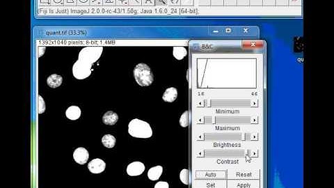 ImageJ: BrightnessAndContrast