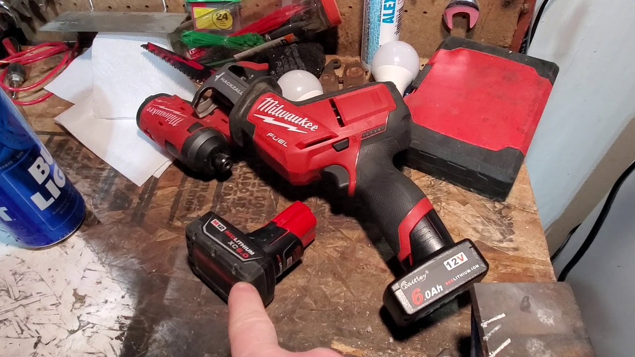 Milwaukee VS 6AH Waitley Amazon Battery VS Milwaukee 6AH M12 Red