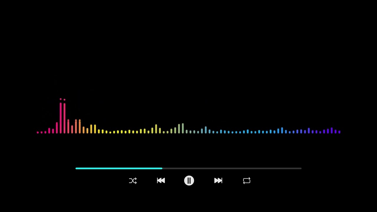Audio Spectrum Black Screen Music Player 4K